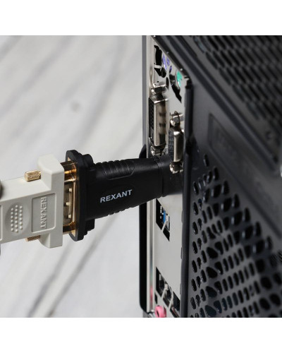 Переходник штекер HDMI - гнездо DVI-I REXANT