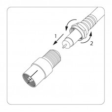 Переходник гнездо F – гнездо TV с кольцом PROconnect