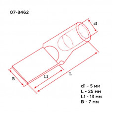 Наконечник штифтовой медный луженый НШМЛ 10-7х13 (10мм² - Ø7мм) (в упак. 50 шт.) REXANT