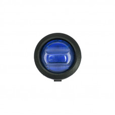 Выключатель клавишный круглый 12V 16А (3с) ON-OFF синий с подсветкой (RWB-224, SС-214) REXANT