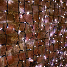 Гирлянда светодиодная Занавес 2х1,5м 300 LED БЕЛЫЙ черный ПВХ IP65 постоянное свечение 230В нужен блок 303-500 NEON-NIGHT