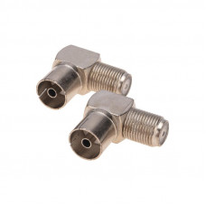 Переходник угловой гнездо F – гнездо TV PROconnect