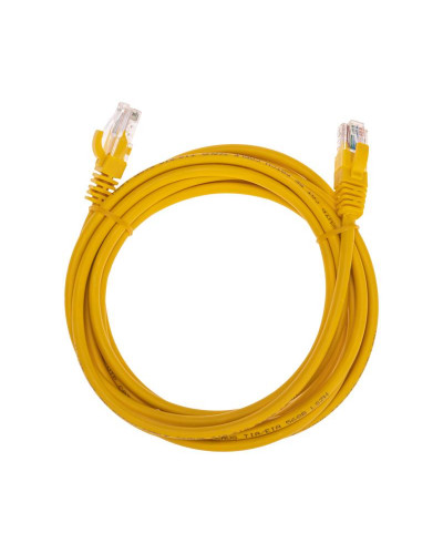 Патч-корд U/UTP, CAT 5e, RJ45-RJ45, 26AWG, LSZH, желтый, 3м REXANT