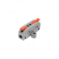 Клемма СМК 222-421P проходная 1 полюс, с монтажной площадкой (0,08-4 мм²), серая (50 шт./уп.) REXANT