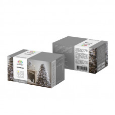 Гирлянда Твинкл Лайт 4 м, темно-зеленый ПВХ, 25 LED, цвет ТЕПЛЫЙ БЕЛЫЙ