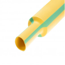 Трубка термоусаживаемая ТУТ нг 50,0/25,0мм, желто-зеленая, упаковка 10 шт. по 1м REXANT