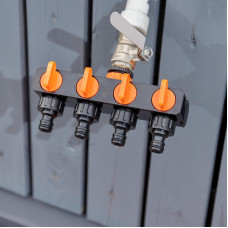 Разветвитель для шланга на 4 канала 1/2'-3/4' ЧЕТЫРЕ СЕЗОНА