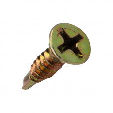 Саморез оконный сверло 3,9х16мм, желтый цинк, короб (1000 шт/уп) KRANZ