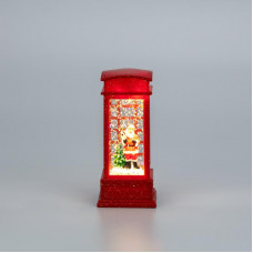 Светильник декоративный (фигура) Телефонная будка с эффектом снегопада и подсветкой NEON-NIGHT