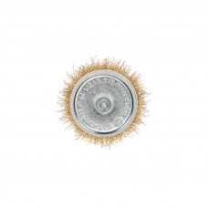 Щетка чашечная для дрели, витая латунированная проволока, 75мм KRANZ