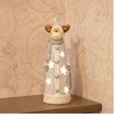 Керамическая фигурка Олененок с шарфом 7x6,5x21 см