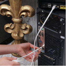 Шнур коммутационный, патч-корд F/UTP RJ45-RJ45, CAT 5e, LSZH серый, 3м REXANT