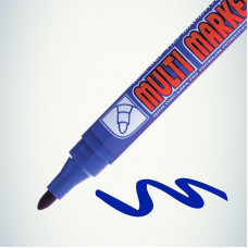 Маркер перманентный Multi Marker 3мм, синий, пулевидный Crown