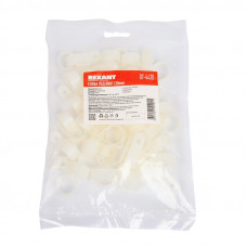 Скоба под винт 20мм, белая (50 шт/уп) REXANT