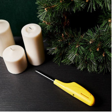 Бытовая газовая пьезозажигалка с классическим пламенем многоразовая (1 шт.) желтая СК-306 СОКОЛ