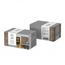 Гирлянда Светодиодный Дождь 1,5х1м, свечение с динамикой, прозрачный провод, 230 В, диоды ТЕПЛЫЙ БЕЛЫЙ