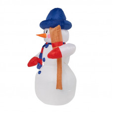 3D фигура надувная Снеговик с метлой, размер 180 см, внутренняя подсветка 4 LED, компрессор с адаптером 12В, IP 65 NEON-NIGHT