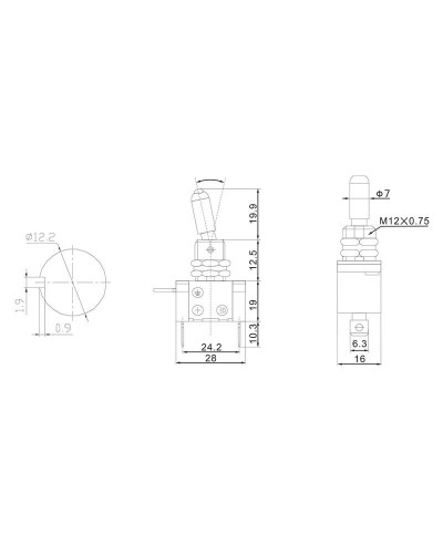 Тумблер 12V 20А (3c) ON-OFF однополюсный с зеленой LED подсветкой (ASW-07D) REXANT