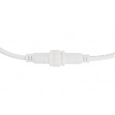 Соединительный кабель (2pin) герметичный (IP67) 2х1,0мм²  белый  REXANT