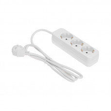 Удлинитель STANDARD 3 гнезда, 1,5м, 3х1,0мм², с/з, белый REXANT