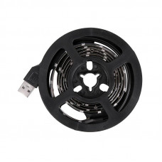 Лента светодиодная 5В, SMD2835, 4,8Вт/м, 60 LED/м, 3000K, 8мм, 1м, с USB коннектором, черная, IP65 LAMPER