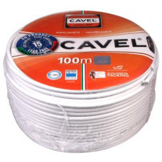 Кабель коаксиальный DG-113, Cu/Al/CuSn, 75%, 75Ом, 100м, INDOOR, белый CAVEL