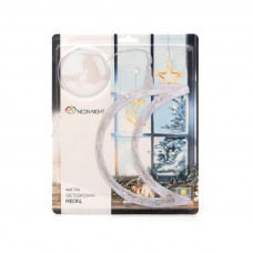 Фигура светодиодная Месяц на присоске с подвесом, цвет ТЕПЛЫЙ БЕЛЫЙ