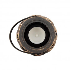 Декоративный фонарь со свечкой, плетеный корпус, бронза, размер 14х14х16,5 см, цвет теплый белый