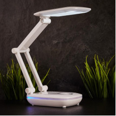 Светильник настольный REXANT Сиквел Про c солнечной панелью и с ночником, 220 В, LED, 5 Вт, 4000 К, бесступенчатое диммирование, заряжаемый, 2 ч автономной работы