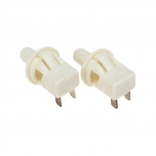 Выключатель-кнопка 250V 2.5А (2с) ON-(OFF) Б/Фикс белый (PBS-19С) (мебельная) REXANT