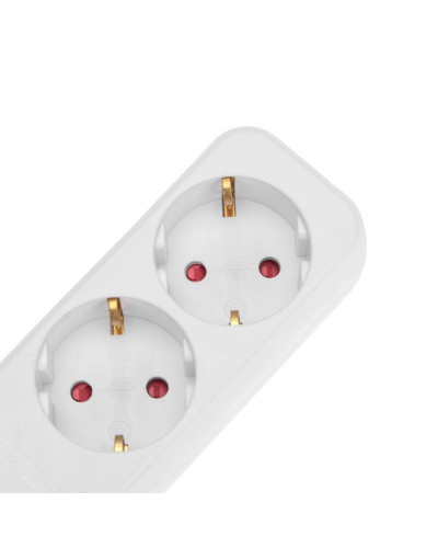 Удлинитель STANDARD 6 гнезд, 1,5м, 3х1,0мм², с/з, с выключателем, белый REXANT