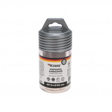 Коронка алмазная профессиональная по керамограниту и железобетону М14, вакуумное спекание, 38мм, для УШМ KRANZ