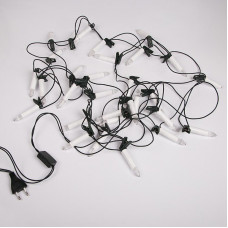 Гирлянда Свечи 4м, темно-зеленый ПВХ, 20 LED ТЕПЛЫЙ БЕЛЫЙ