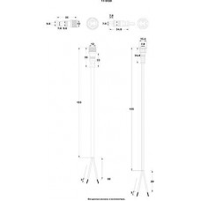 Соединительный кабель (2pin) герметичный (IP67) 2х0.35 мм² белый REXANT