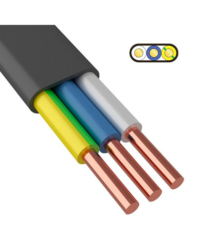 Кабель силовой медный ВВГ-Пнг(А) 3х10 мм² 100 м, ГОСТ 31996-2012, ТУ 16-705.499-2010