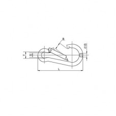Карабин пожарный DIN 5299С, 9,0мм REXANT