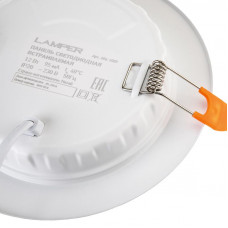 Панель светодиодная встраиваемая круглая 12Вт 230В 6500К 960Лм 145мм белая IP20 LAMPER