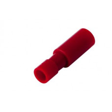 Разъем штекерный полностью изолированный гнездо 4 мм 0.5-1.5 мм² (РШПи-м 1.5-4/РшИмп 1,25-5-4) красный REXANT