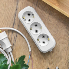 Колодка 3 гнезда с заземлением REXANT