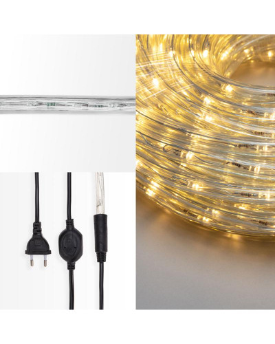 Дюралайт LED фиксинг (2W), 24 LED/м, теплый белый, 10 м