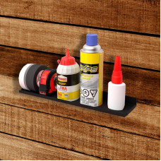 Полка для хранения 290x70мм, металлическая, настенная, черная REXANT