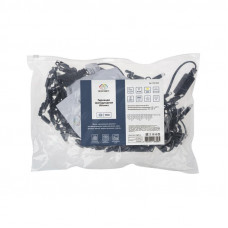 Гирлянда светодиодная Бахрома (Айсикл) 2,4х0,6м 88 LED ТЕПЛЫЙ БЕЛЫЙ черный ПВХ IP65 постоянное свечение 230В нужен блок 303-500 NEON-NIGHT