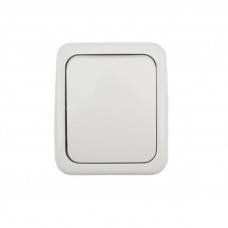 Выключатель одноклавишный Mini OG IP54 о/у, белый KRANZ