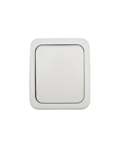 Выключатель одноклавишный Mini OG IP54 о/у, белый KRANZ