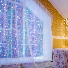 Гирлянда Светодиодный Дождь 2,5x2 м, свечение с динамикой, прозрачный провод, 230 В, диоды МУЛЬТИКОЛОР