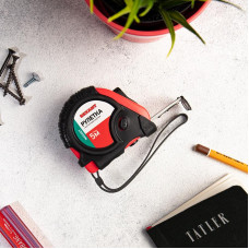 Рулетка измерительная Профи прорезиненный корпус, магнитная, 5м х 19мм REXANT