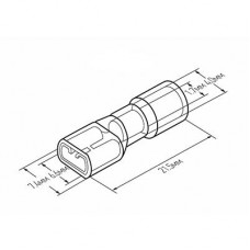 Клемма плоская полностью изолированная термоусаживаемая РПи-м-т 1.5-(6.3)/РпИм-т 1,25-7-0,8 гнездо 6.6 мм 0.5-1.5 мм² красный REXANT