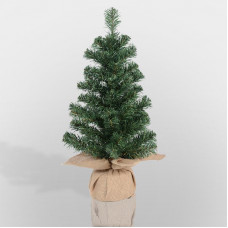 Елочка 60см в плетеном мешочке, ПВХ