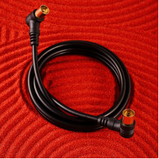 Шнур ТВ гнездо - ТВ штекер, угловой, 1,5м, черный REXANT