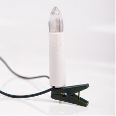 Гирлянда Свечи 10м, темно-зеленый ПВХ, 50 LED ТЕПЛЫЙ БЕЛЫЙ